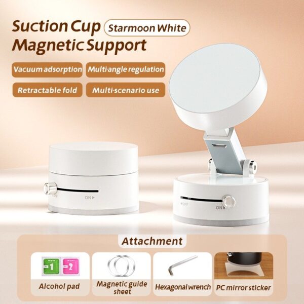 Vacuum Magnetic Suction Phone Holder ( All iPhones, Android & GPS Devices and Cases Compatible)